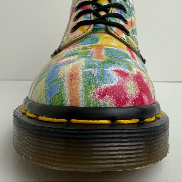 Vintage Dr. Martens England Rainbow Quaser 1460 White Leather MIE Boots UK 3 - Picture 10 of 16